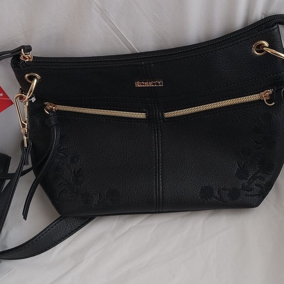 Rossetti Ladies-Crossbody Black Leather Purse Medium NWT 69 USA dollars - Picture 6 of 10